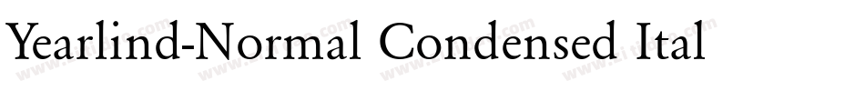 Yearlind-Normal Condensed Italic字体转换